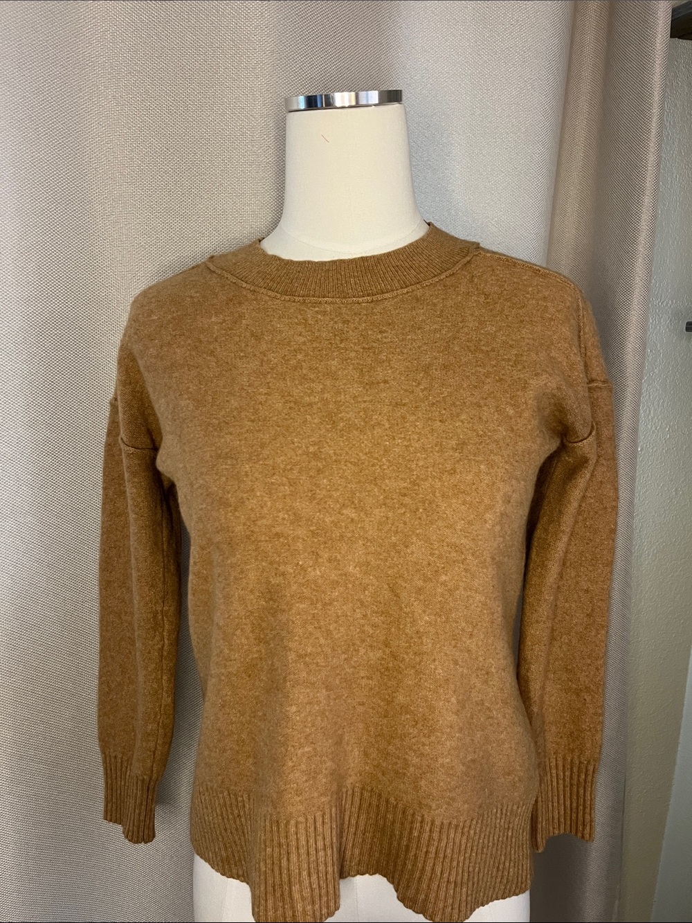 Anthropologie Pilcro Cashmere Camel Brown Knit Sweater